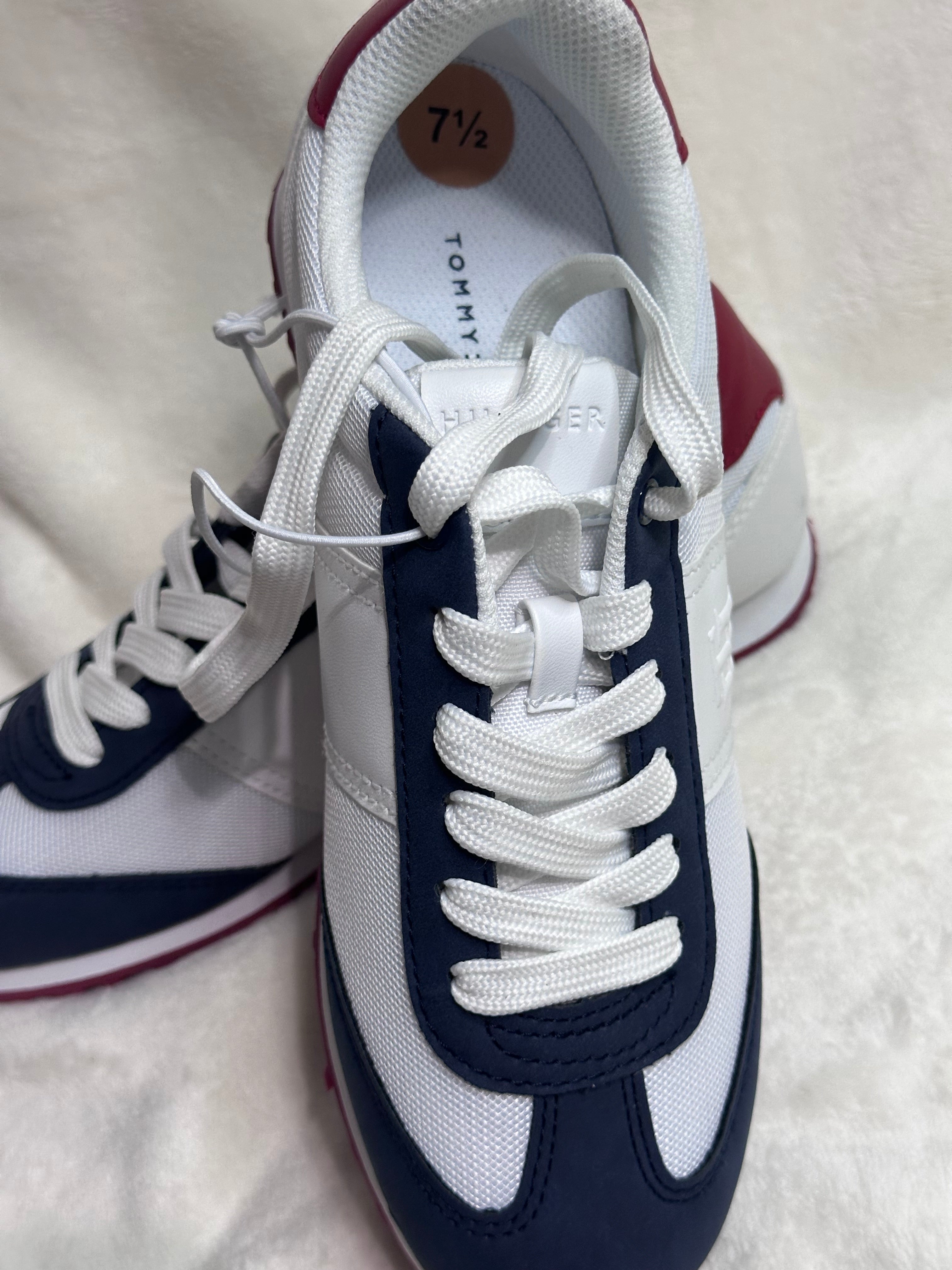 Tenis Tommy Hilfiger Rojo, Blanco y Azul para Mujer 🇺🇸