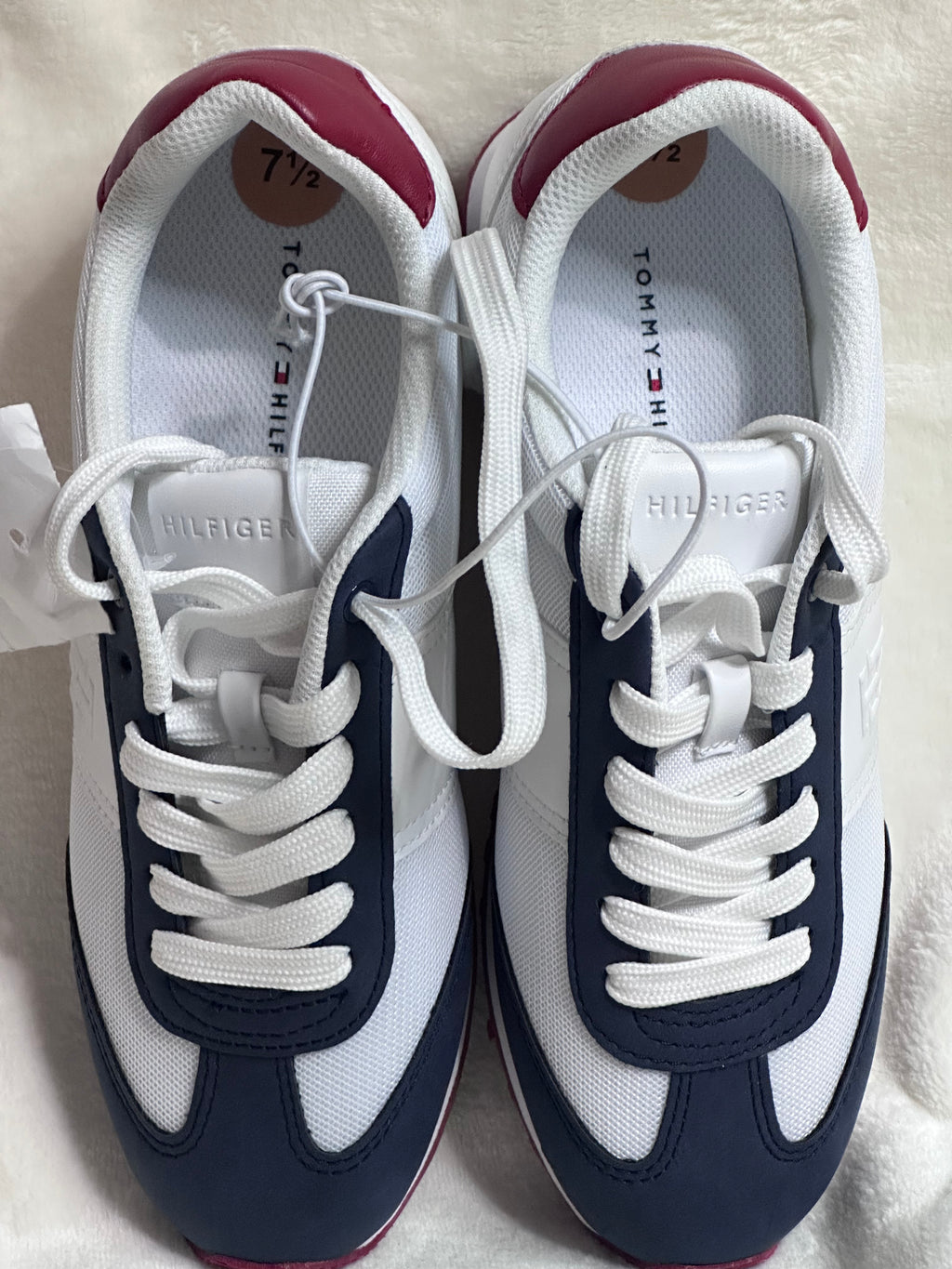 Tenis Tommy Hilfiger Rojo, Blanco y Azul para Mujer 🇺🇸