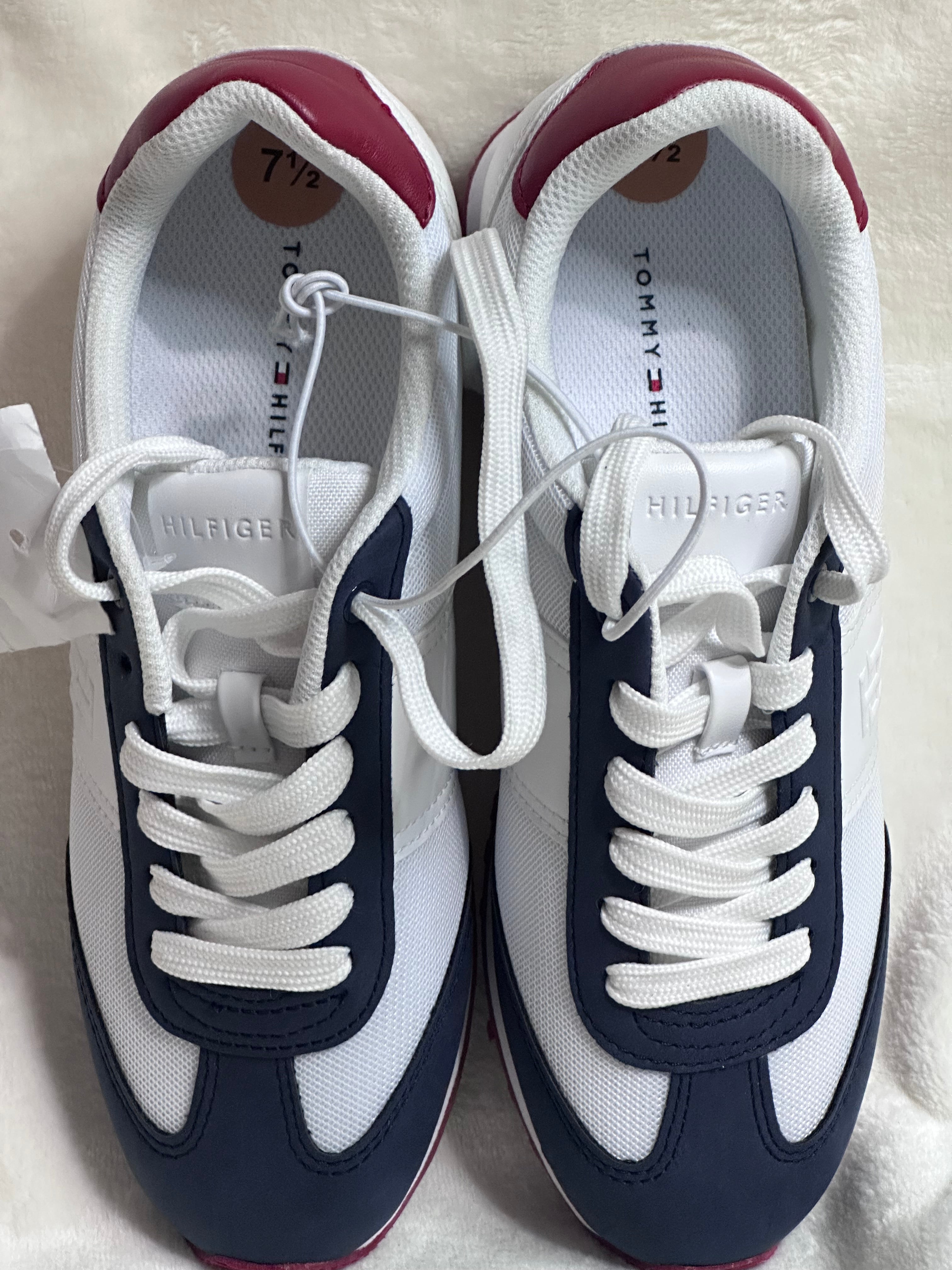 Tenis Tommy Hilfiger Rojo, Blanco y Azul para Mujer 🇺🇸