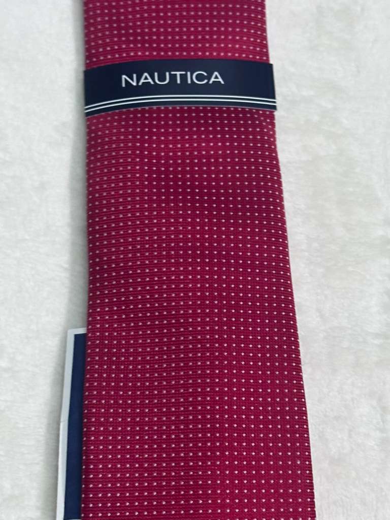 Corbata Nautica Rojo Vino Puntos