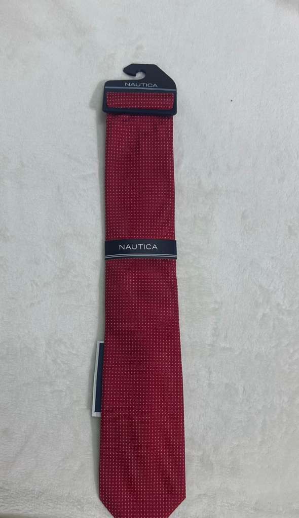 Corbata Nautica Rojo Vino Puntos