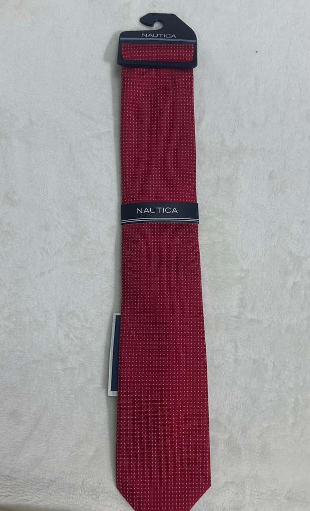 Corbata Nautica Rojo Vino Puntos