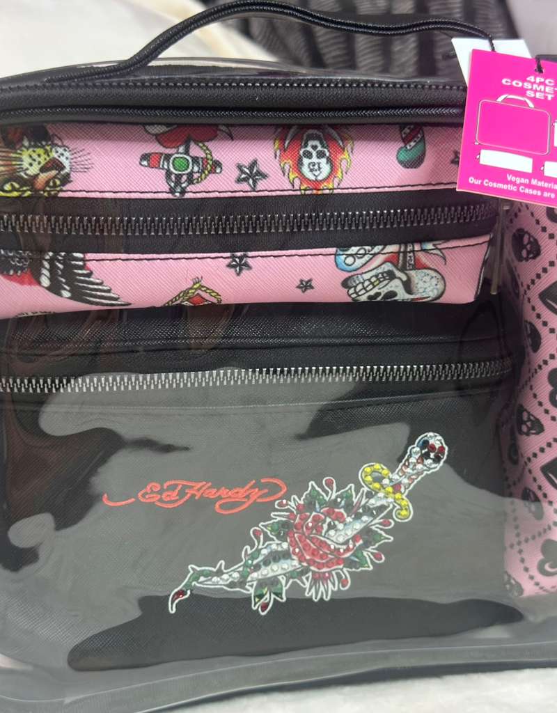 Set de Cosméticos Ed Hardy 4 Piezas Rosa