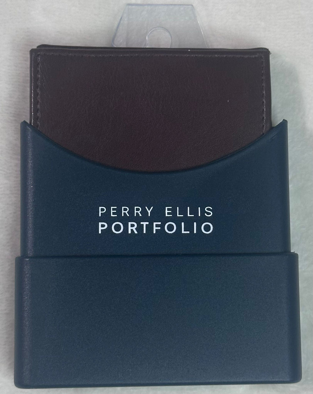 Cartera Perry Ellis Portfolio Piel Café Original - Hombre