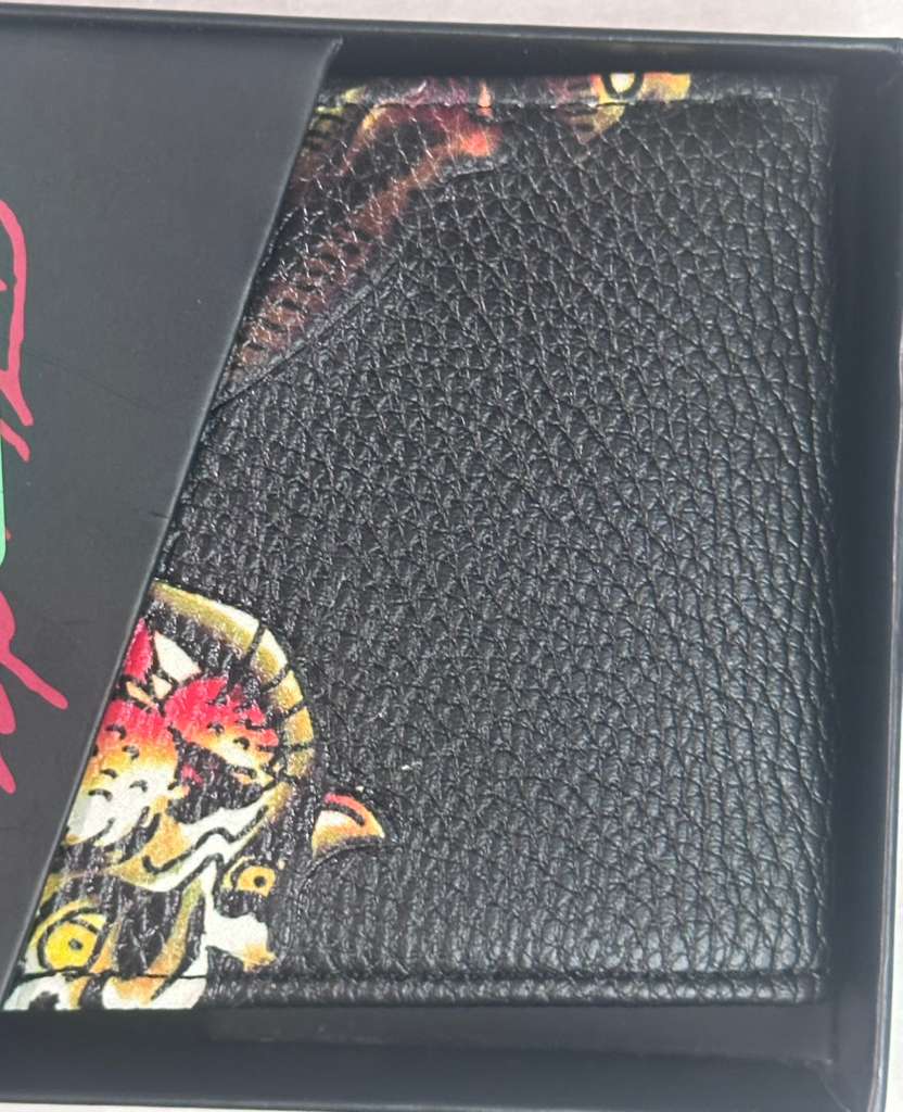 Cartera Ed Hardy Tigre Bifold Negra Original - Hombre