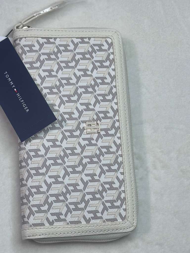 Cartera Tommy Hilfiger Monograma TH Blanca Original - Mujer