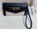 Cartera Steve Madden Flap Wallet Negro y Beige Original - Mujer