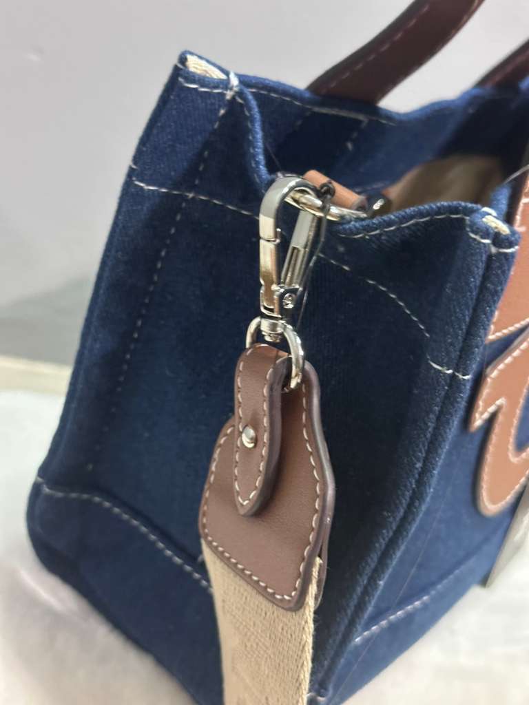Bolsa True Religion Brand Jeans Denim Azul con Logo Herradura Original - Mujer