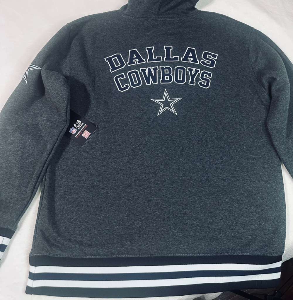 Sudadera Dallas Cowboys NFL Gris Carbón con Capucha