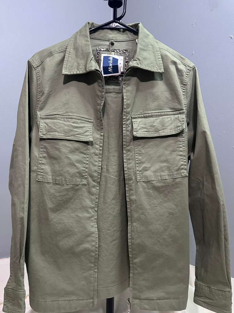 Chamarra Denim & Flower Ricky Singh Verde Olivo Talla S