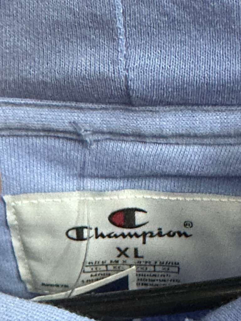 Sudadera Champion Azul Cielo con Capucha Talla XL