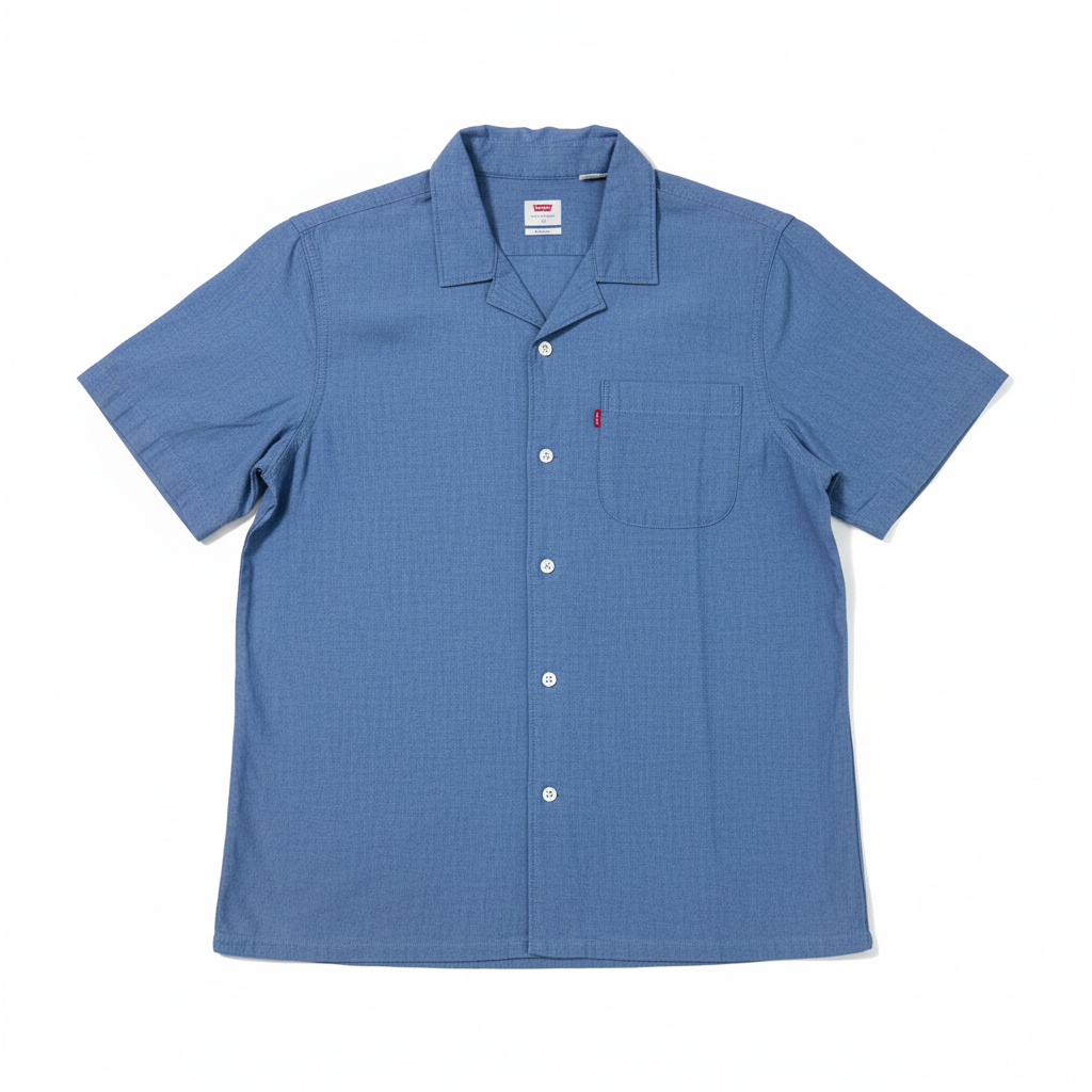 Camisa Levi's Relaxed Fit – Azul Manga Corta