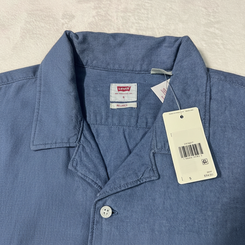 Camisa Levi's Relaxed Fit – Azul Manga Corta