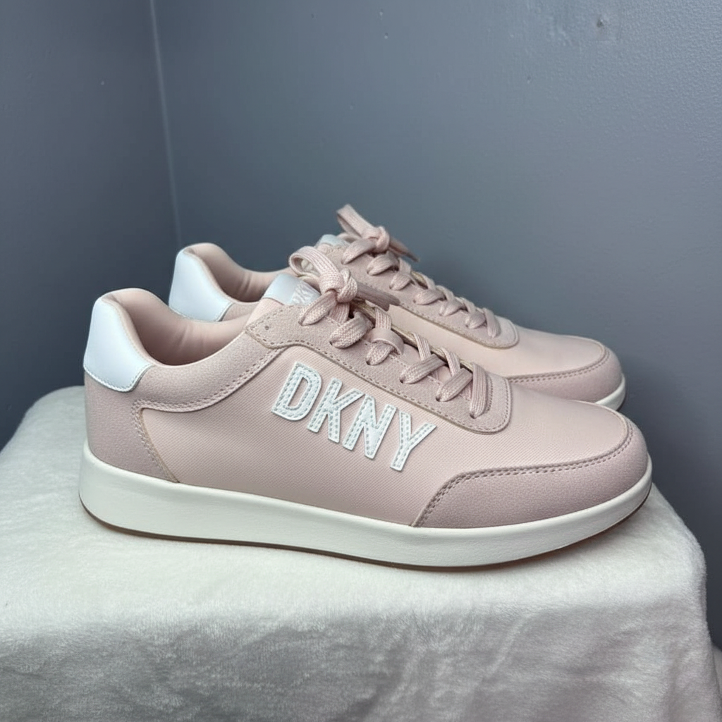 DKNY Tenis Rosa Blush - vista lateral