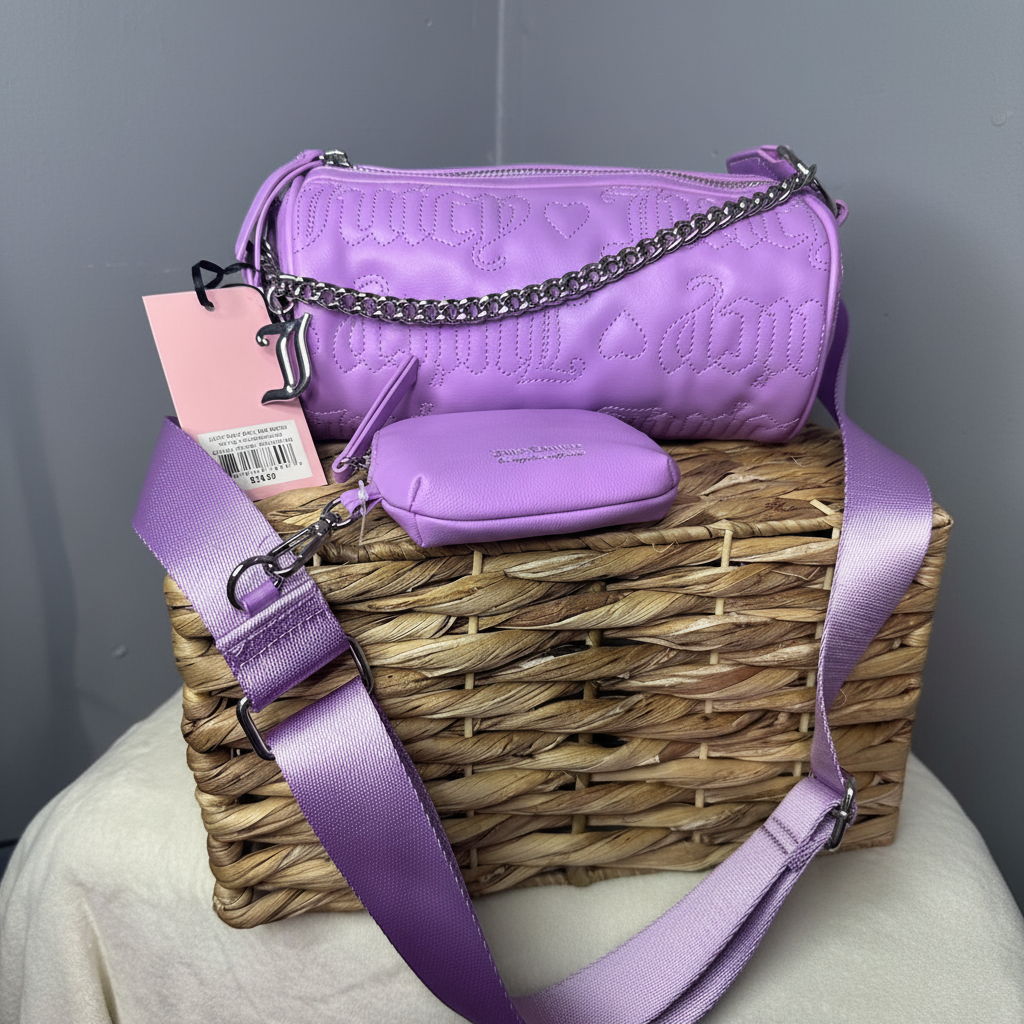 Juicy Couture Puff Roll Bag Xbody Violet - vista 1