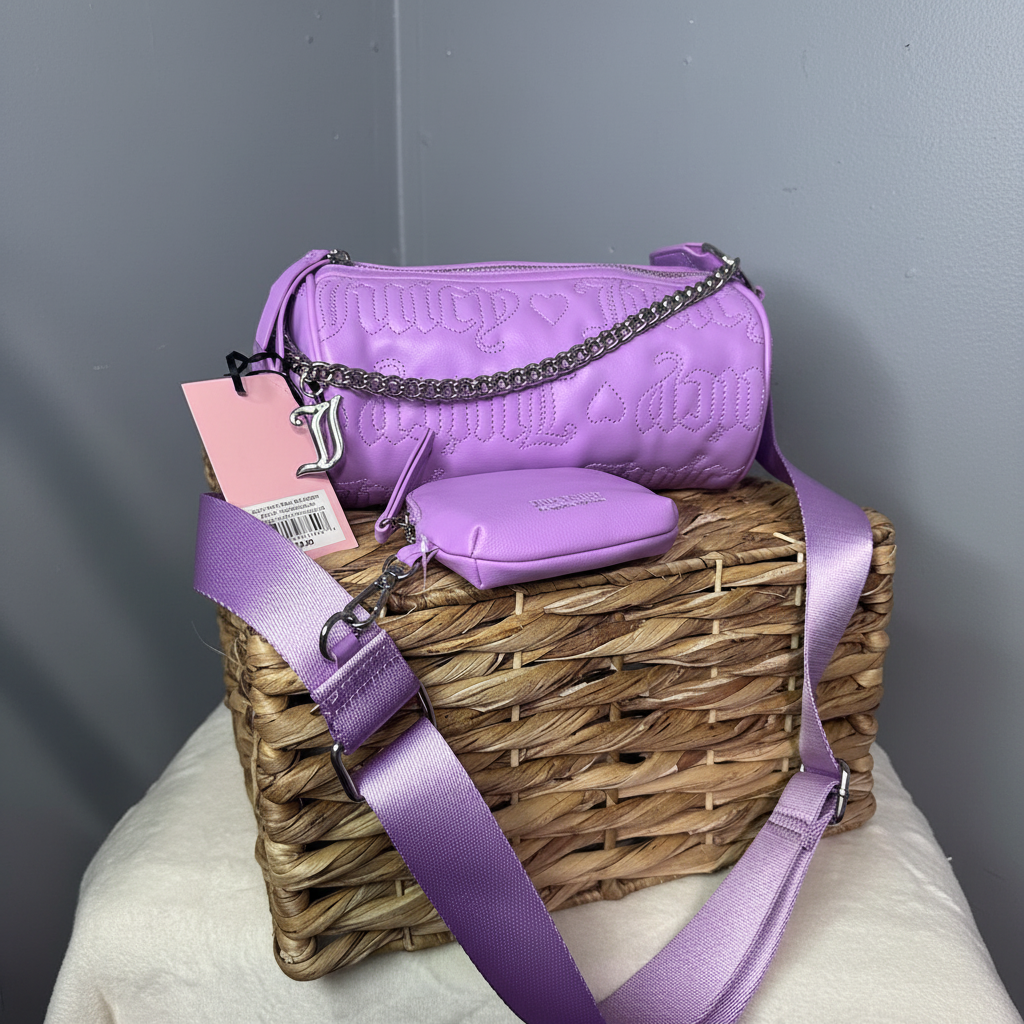 Juicy Couture Puff Roll Bag Xbody Violet - vista 2