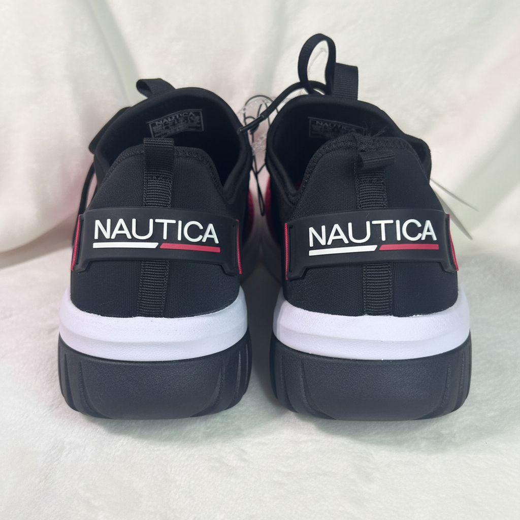 Tenis Náutica Hombre – Rojo y Negro