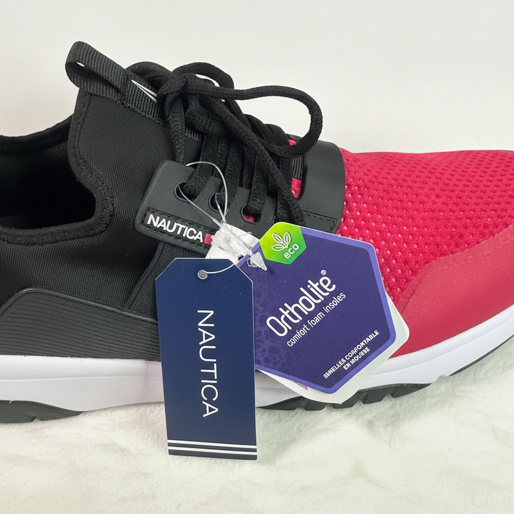 Tenis Náutica Hombre – Rojo y Negro