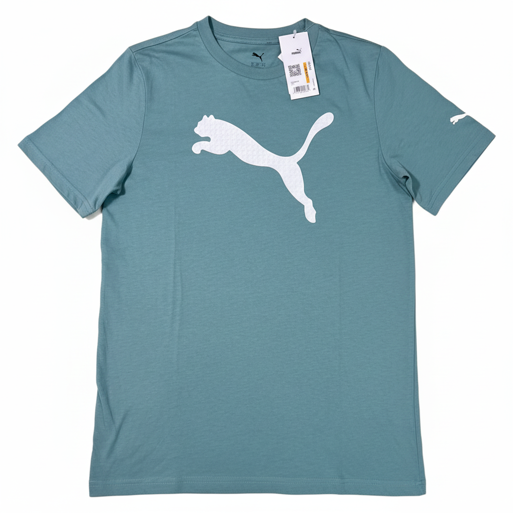 Playera Puma Azul Adriático vista frontal completa